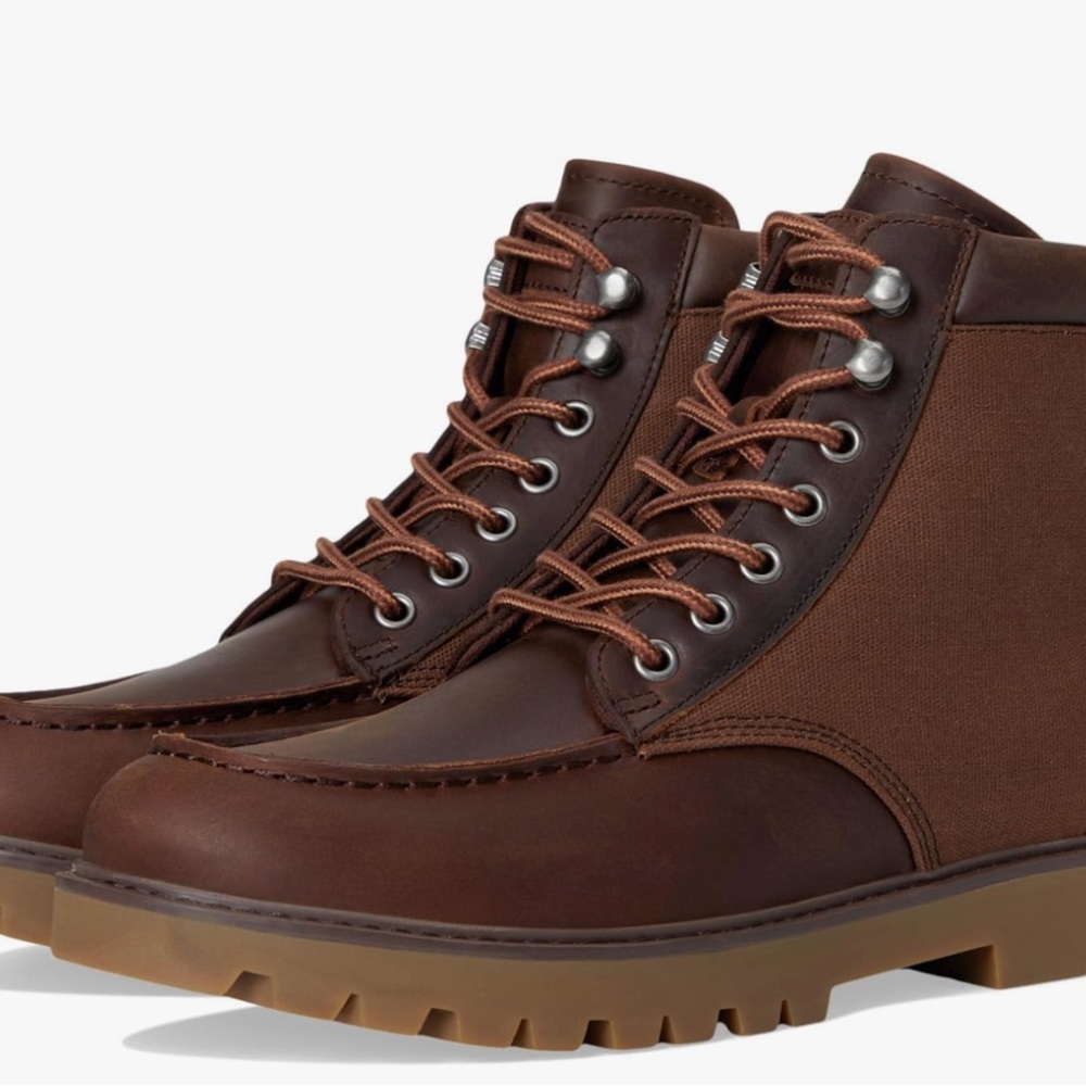 NIB Mens Palomar Brown Waxed Canvas Leather Boot 9 $160